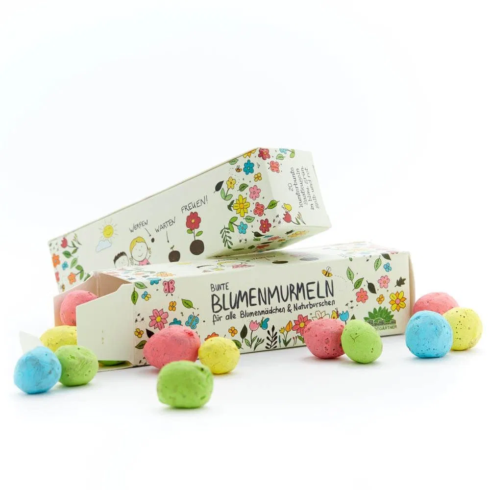 Bunte Blumenmurmeln, 25 St.