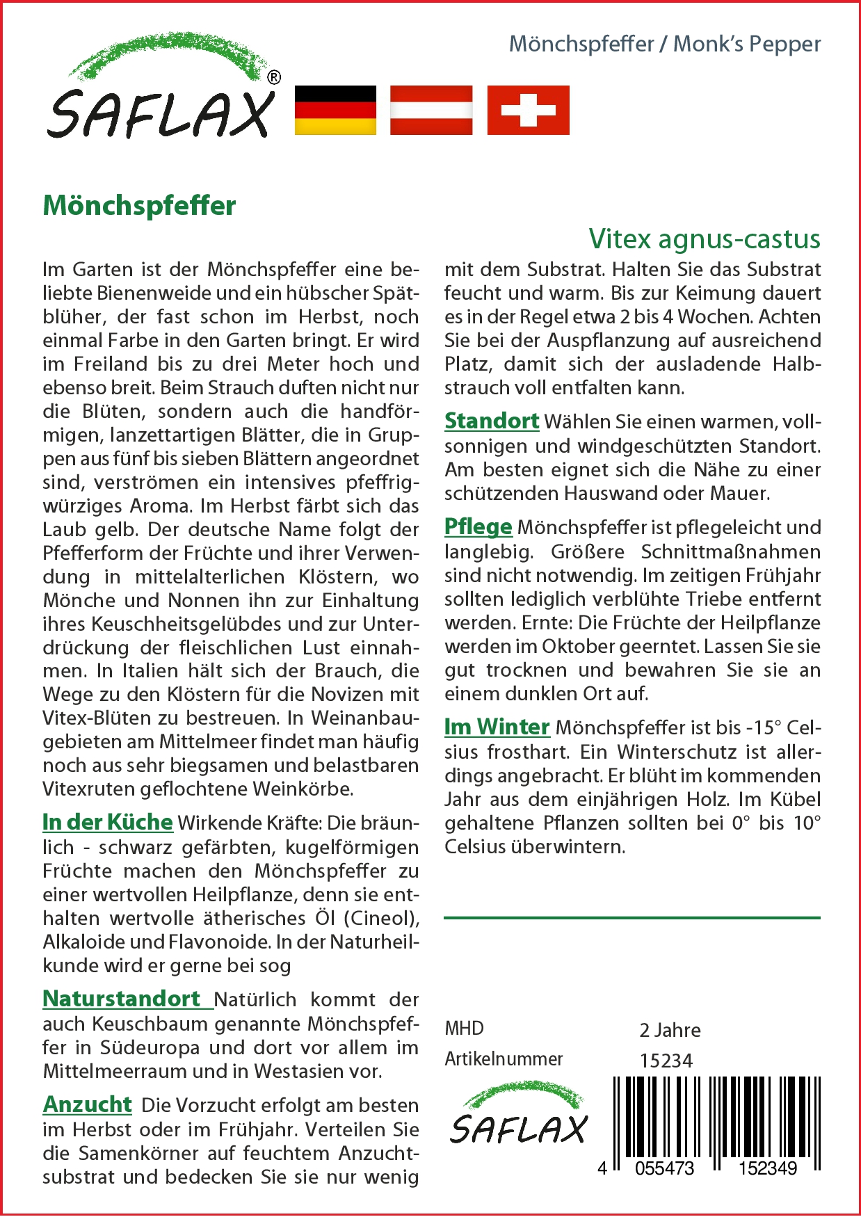 Mönchspfeffer - Samen