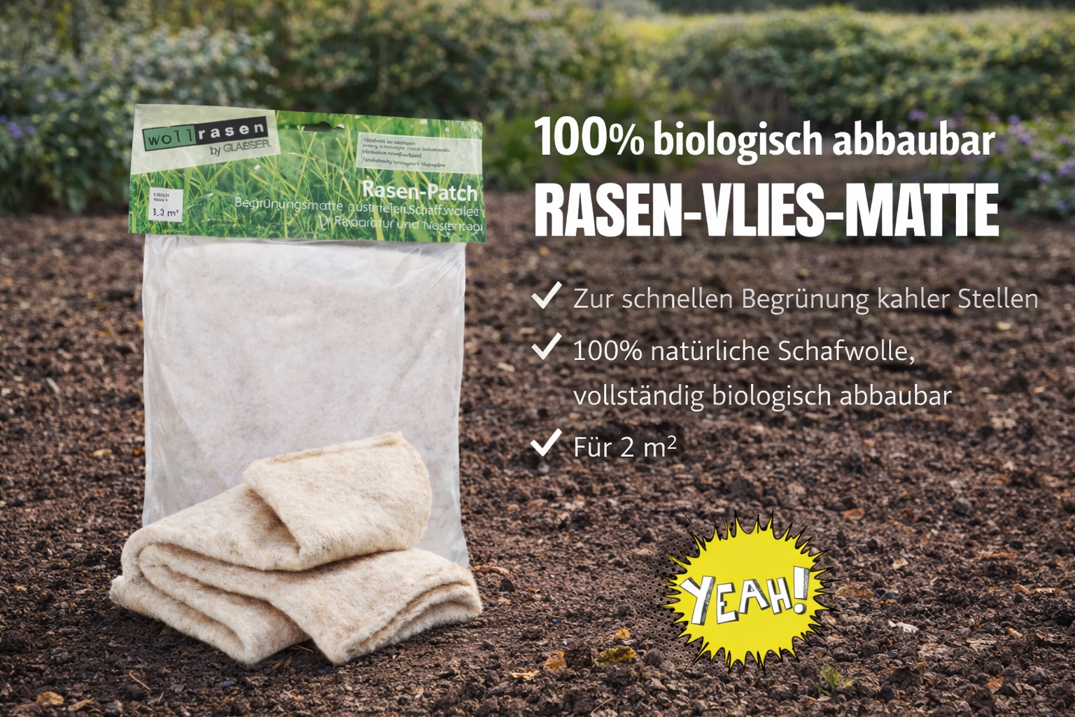 Wollrasen Halbschattenrasen 