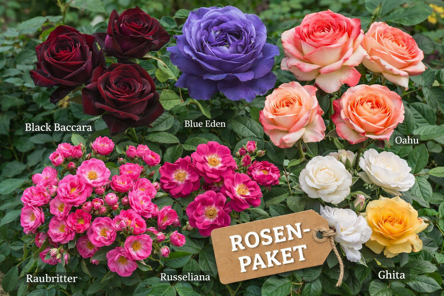 Rosen Paket mit den 7 Top-Rosen