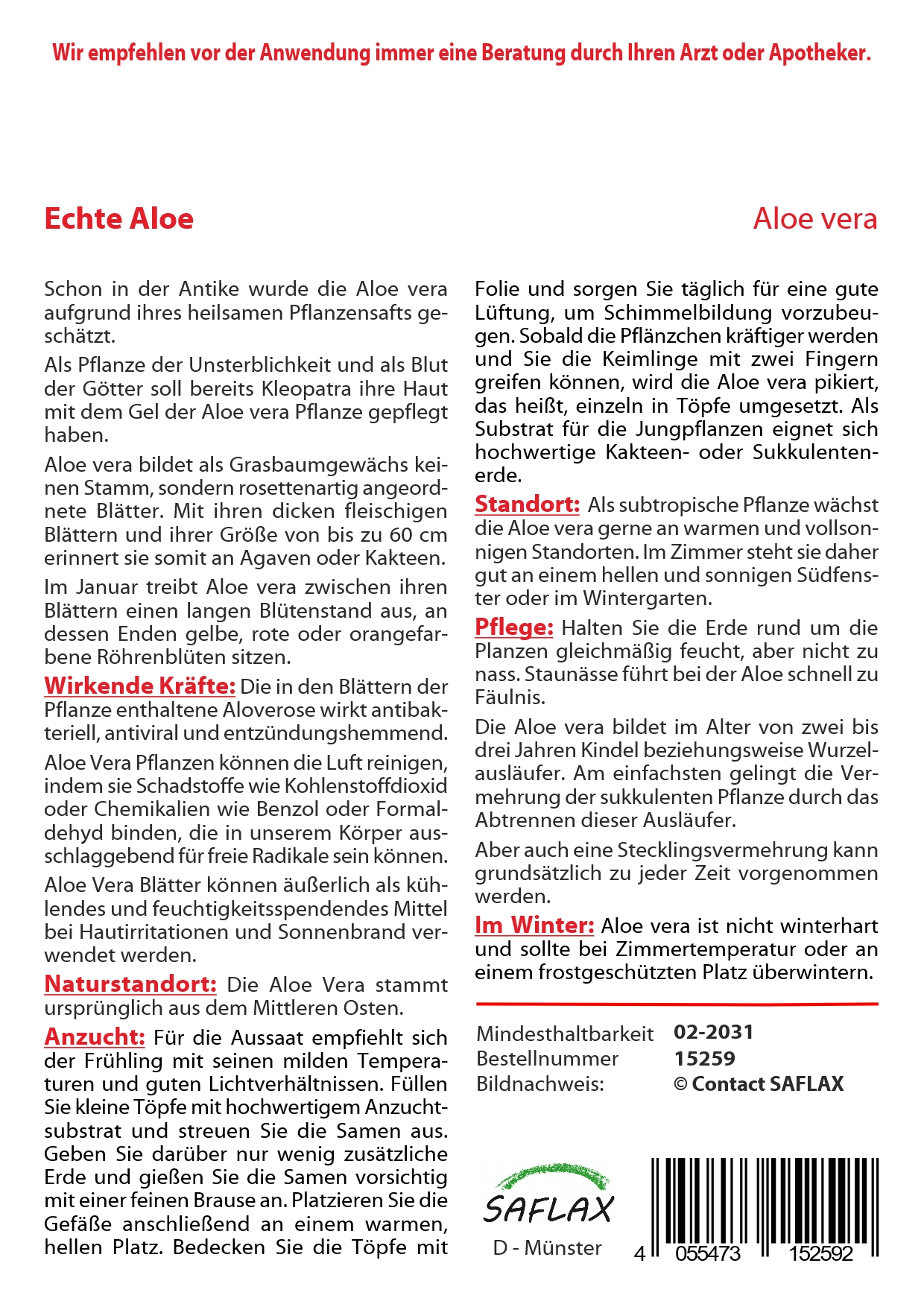 Echte Aloe - Samen