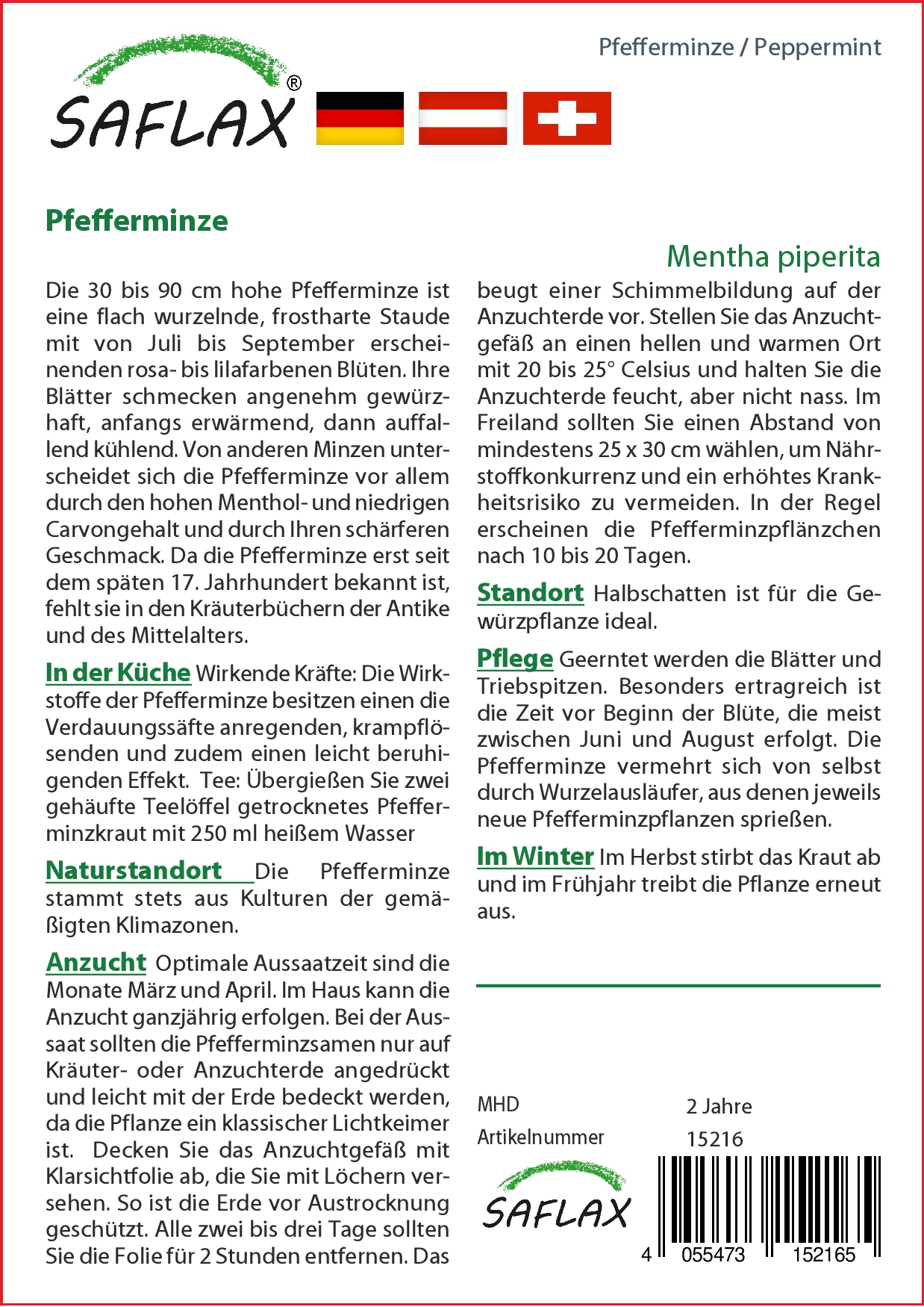 Pfefferminzsamen