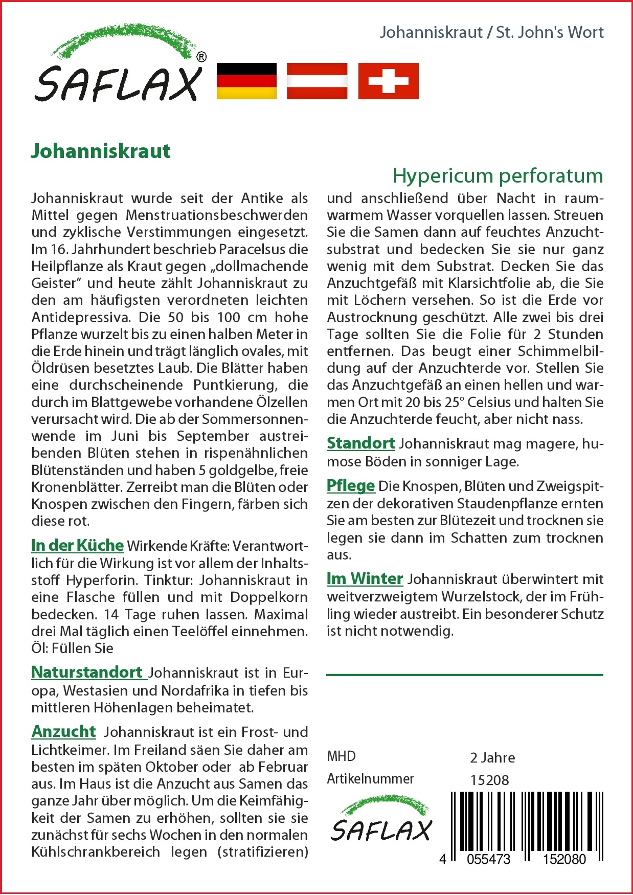 Johanniskraut - Samen