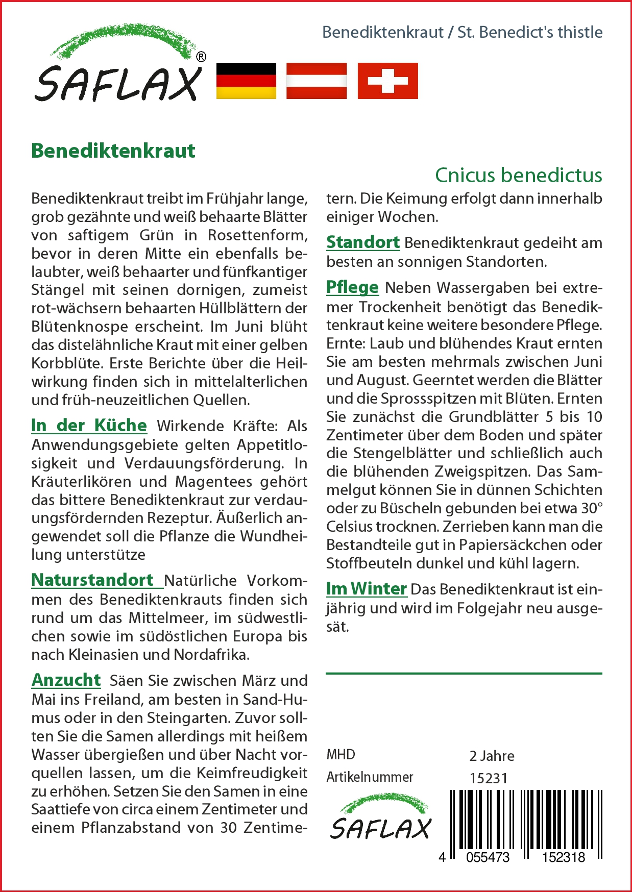Benediktenkraut-Samen