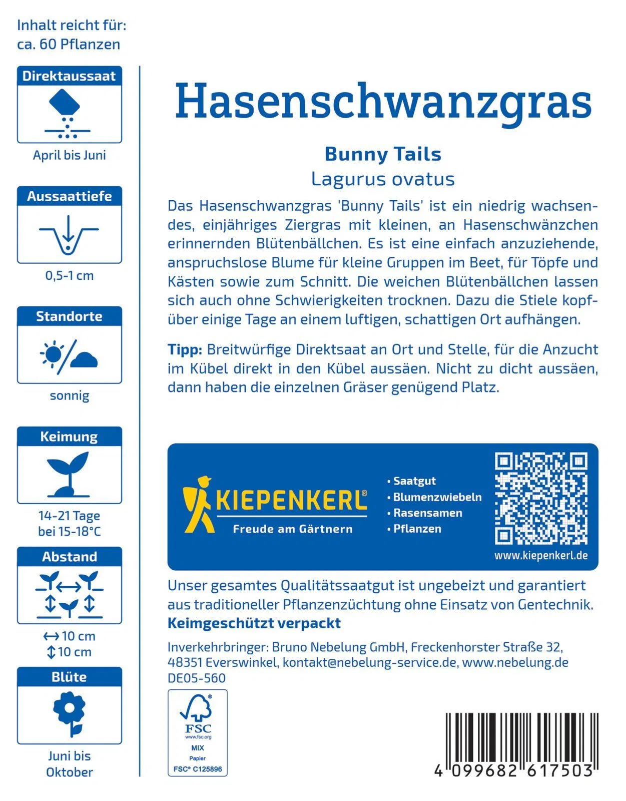 Hasenschwanzgrassamen Bunny Tails