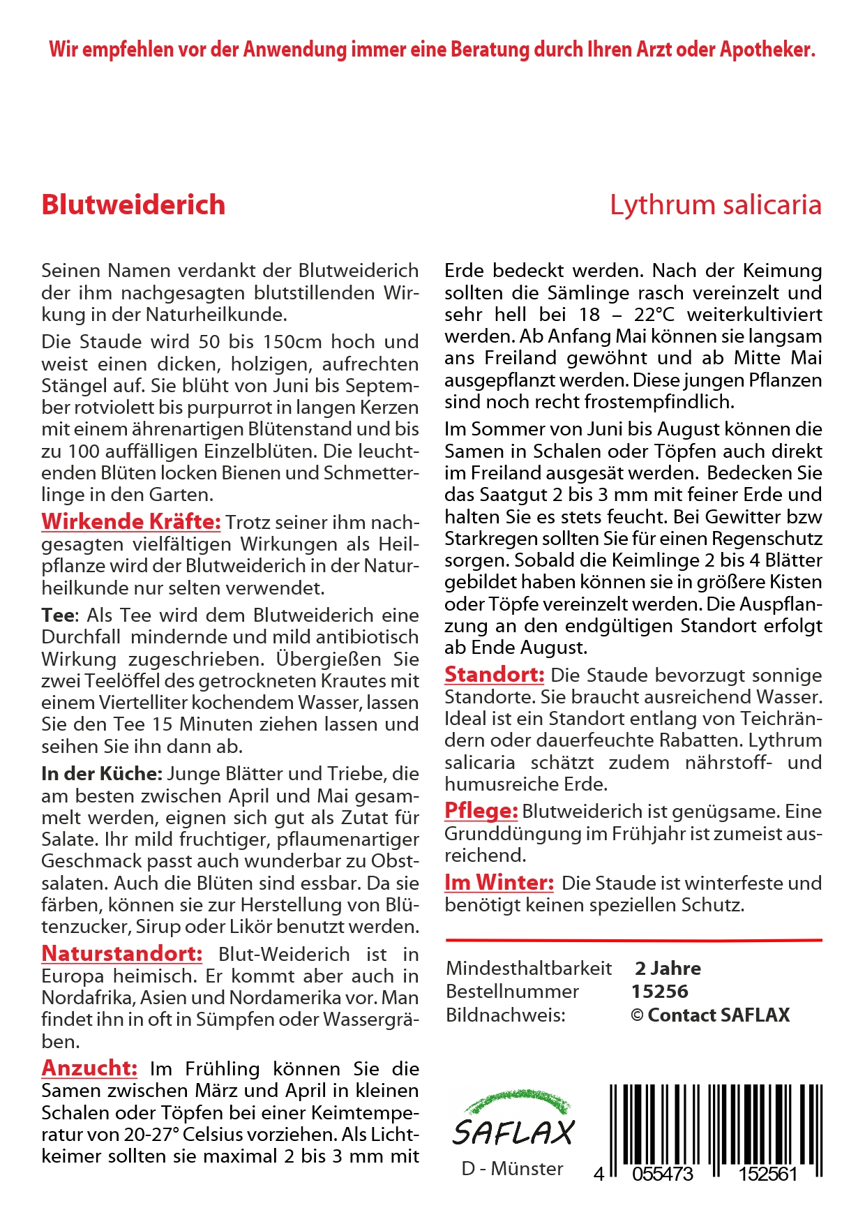 Blutweiderich - Samen