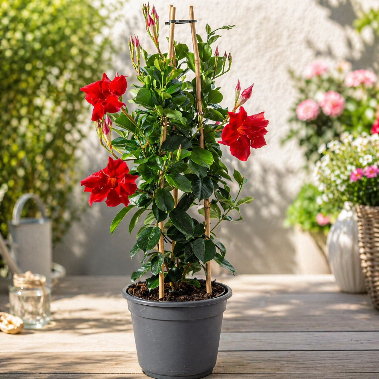 Dipladenia-Pyramide, rot