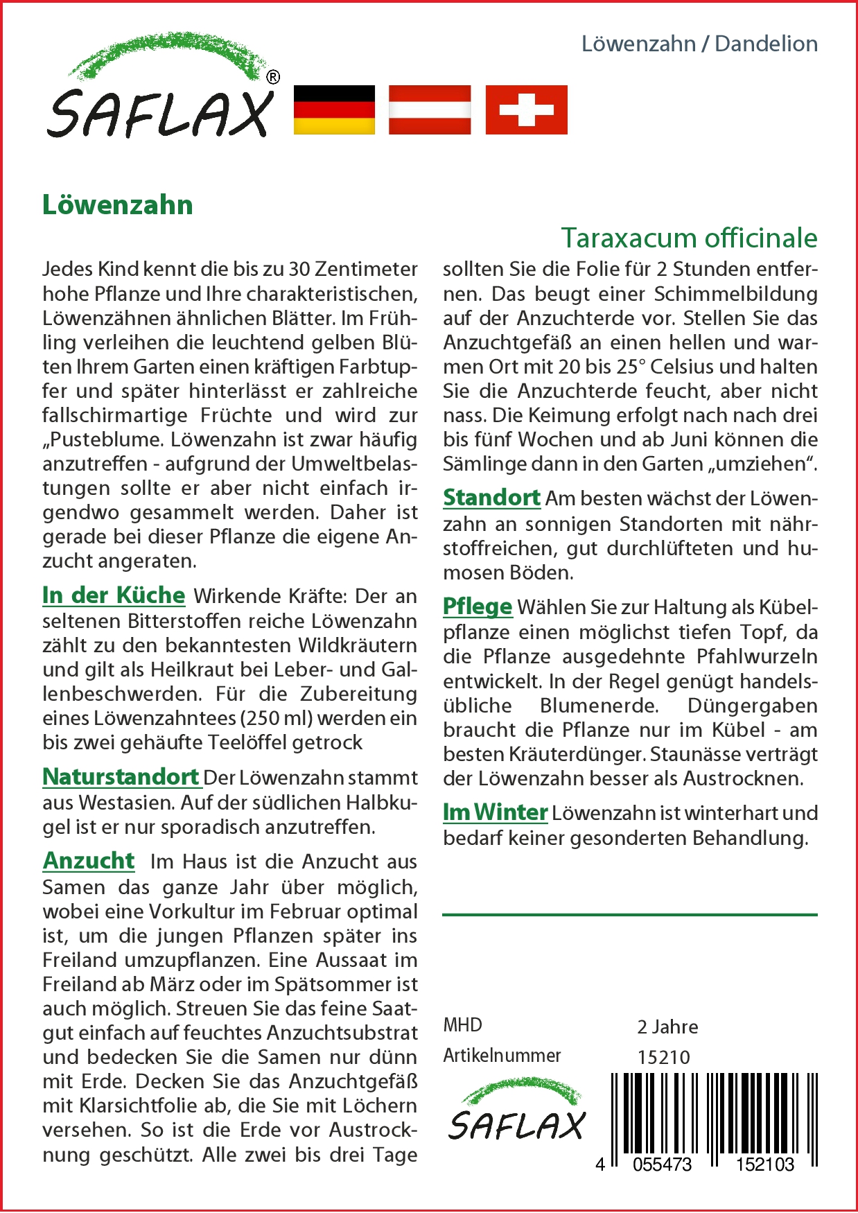 Löwenzahnsamen