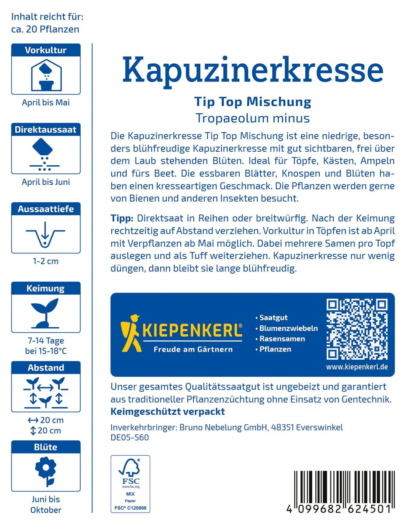 Kapuzinerkresse Tip Top Mischung