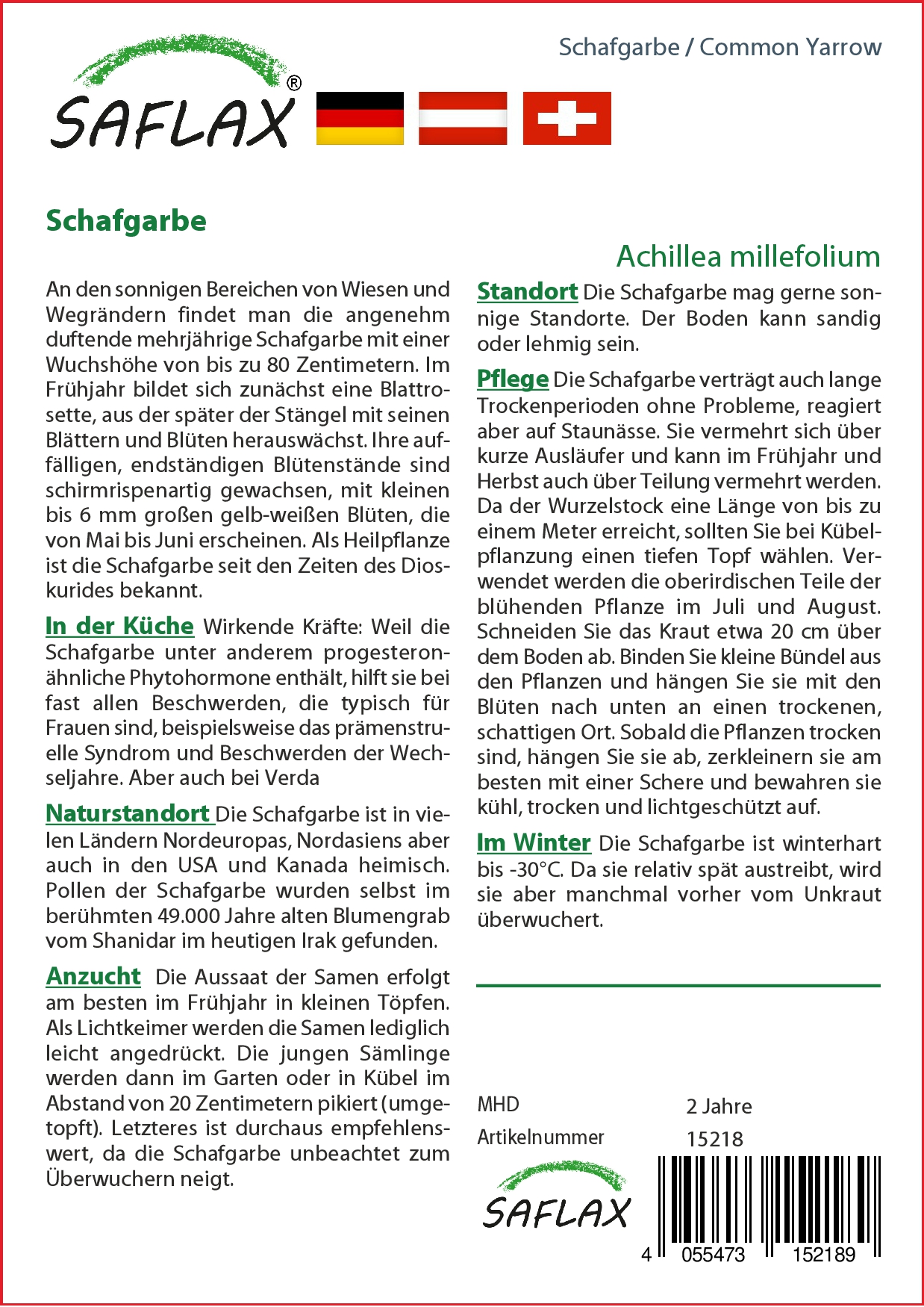 Schafgarbesamen