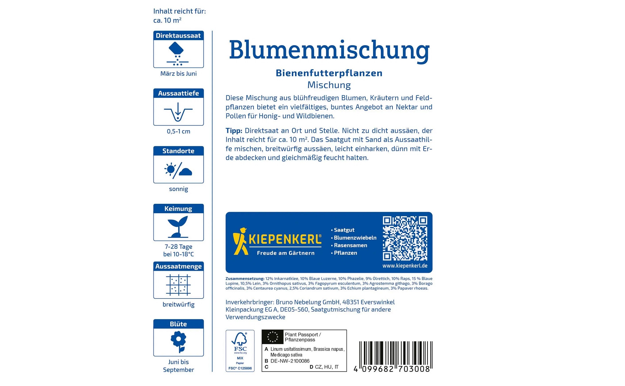 Blumenmischung einjähriger Arten