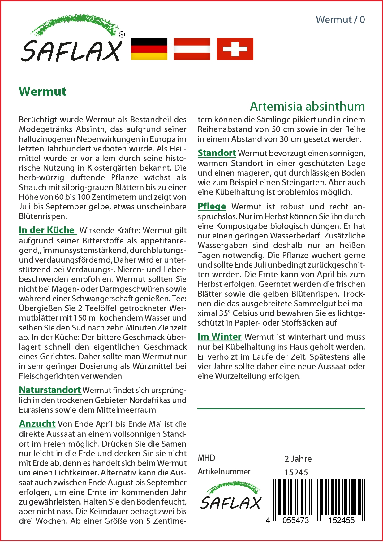 Wermut - Samen